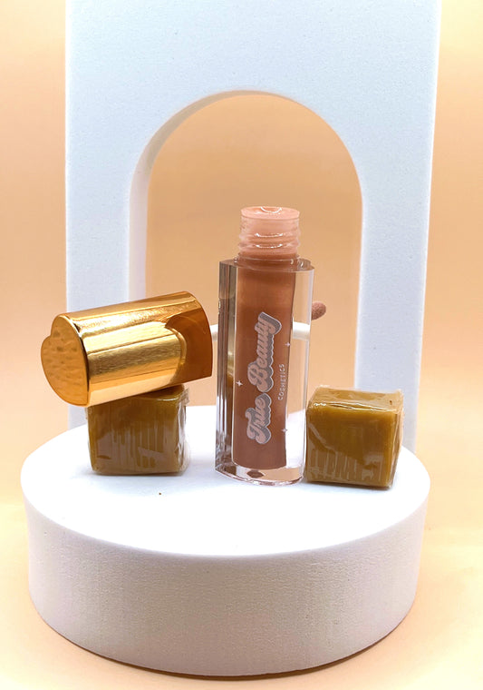 Caramel Flavored Nude Brown Lipgloss